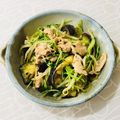 t_m0505's cooksnap of when they made シャキ！豆苗&なすの豚バラサッパリ炒め♪.
