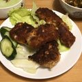 n.k's cooksnap of when they made カマンベールチーズの肉巻きフライ.