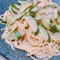 クックFSQU9B☆'s cooksnap of when they made オイスター香るツナときゅうりのパスタ.