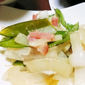 みのるぽん's cooksnap of when they made さやえんどうと新玉ねぎの炒め物.