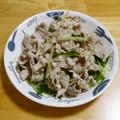 puniＫ's cooksnap of when they made 水菜と豚しゃぶサラダ.
