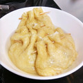 J_son's cooksnap of when they made 餃子のたねで油揚げの茹で巾着♡簡単.