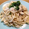 かたつむり＠ﾉﾉ's cooksnap of when they made 簡単☆豆腐と鮭フレークで激ウマ冷製パスタ.