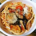 よしのそ's cooksnap of when they made なす、トマト、バジル☆夏野菜パスタ♪.