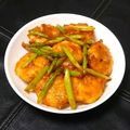 ゆぅだぃ☆'s cooksnap of when they made えびとアスパラのケチャップ炒め✨.