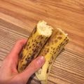 二角形's cooksnap of when they made バナナをすぱっと半分こ!!.