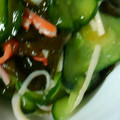 わんた☆'s cooksnap of when they made 胡瓜とわかめとカニカマの酢の物☆.