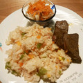フジコkitchen's cooksnap of when they made ソーセージと彩り野菜のピラフ☆.