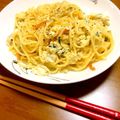 ぉりつ's cooksnap of when they made お茶漬けの素で簡単！和風卵クリームパスタ.