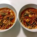 妻はベトナム人's cooksnap of when they made 本格簡単！シーフードトマトスープパスタ.