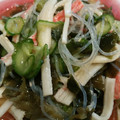 アレグリアス's cooksnap of when they made 胡瓜とわかめとカニカマの酢の物☆.