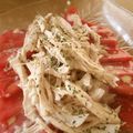 ピーチ♡チョコレート's cooksnap of when they made レンジて蒸し鶏のトマトサラダ.