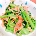 クックRD2JZW☆'s cooksnap of when they made 小松菜とエノキのにんにく醤油バター炒め.