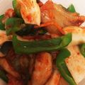 ＊にょにょん＊'s cooksnap of when they made エリンギとピーマンのキムチあえ♪.