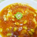 yasutonton's cooksnap of when they made 鶏肉トマト大豆煮込み.