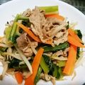 ёdey2upё's cooksnap of when they made 豚肉ともやしチンゲン菜の中華風野菜炒め！.