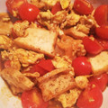 Chehyun's cooksnap of when they made 厚揚げのトマタマオイスター炒め.