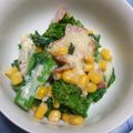ごーあい's cooksnap of when they made 菜の花とコーンのチーズクリームソース煮.