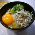 runa10's cooksnap of when they made 卵かけ御飯に塩もみキュウリとしらす☆.