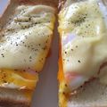 amileamila's cooksnap of when they made カフェ風 ハムチーズトースト.