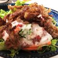 カナダちびママ's cooksnap of when they made カリカリ豚とトロトロ梅とろろの豆苗サラダ.