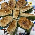 machi5111's cooksnap of when they made ふんわりジューシー♡ピーマンの肉詰め.