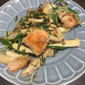 emau41's cooksnap of when they made 鮭とエリンギとピーマンのオイマヨ炒め.