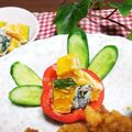 めみたん☆'s cooksnap of when they made お弁当に　パプリカの仕切り（お皿）.