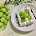 ３匹の大ぶたママ's cooksnap of when they made シャインマスカットホイップ蜂蜜トースト！.