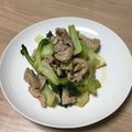 亜久里's cooksnap of when they made チンゲンサイの豚肉炒め.
