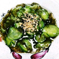 クック☆mika☆'s cooksnap of when they made ひと手間だけ☆きゅうりともずくの酢の物.