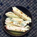 nosso's cooksnap of when they made 簡単！シューマイの皮でオクラベーコン巻.
