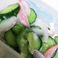 ユーロン's cooksnap of when they made きゅうりと玉ねぎとハムのマリネ.