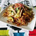kururin18's cooksnap of when they made 醤油とソースの☆イカ焼きそば☆ランチ.