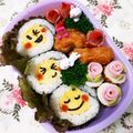 ☆ちえる富士☆'s cooksnap of when they made 簡単！キャラ弁当☆可愛い♪スマイル巻き♪.