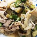 ourrecipe's cooksnap of when they made ナスとオクラと豚肉のポン酢炒め.