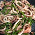 hykumi's cooksnap of when they made アスパラとイカの明太バター炒め！.