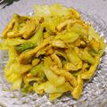 MAO☆UMR's cooksnap of when they made お弁当にも！キャベツと油揚げのカレー炒め.