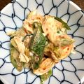 hiromi_uni's cooksnap of when they made オクラとささみのキムチマヨネーズ合え.