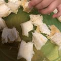 sakimama☆★'s cooksnap of when they made 離乳食～後期　さつま芋あんのサンドイッチ.