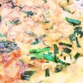 takamayun's cooksnap of when they made ふわふわアツアツ★ニラ玉チーズ.