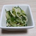 アクセル☆'s cooksnap of when they made レシピなし！さきいかとキュウリ和えるだけ.