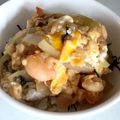 ぢんぴよ's cooksnap of when they made なんちゃって？小エビの天とじ丼.
