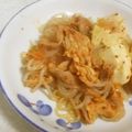 きらり流れ星's cooksnap of when they made 豆腐でかさ増し♪豚キムチ炒め.