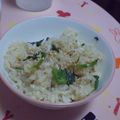 クレちゃん's cooksnap of when they made ✿春菊とじゃこの香りご飯✿.