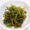 クックQIAGHR☆'s cooksnap of when they made 副産物でもう一品☆さつまいも茎のきんぴら.