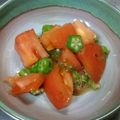三児prl母's cooksnap of when they made トマトとオクラの梅オカカあえ.