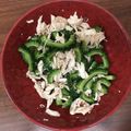 ハッチム's cooksnap of when they made ゴーヤとささみの梅かつお和え.