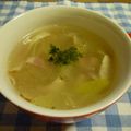ノチアチ's cooksnap of when they made 長ねぎとベーコンのコンソメスープ.