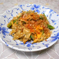 ＠迷子＠'s cooksnap of when they made ■オクラとえのきの卵とじ■.